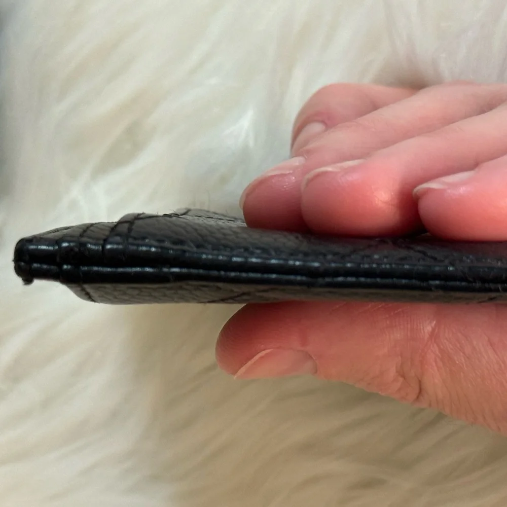 Chanel Interlocking CC Logo Card Holder black caviar